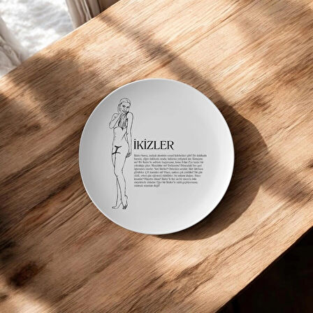 İkizler Burcu Porselen Tabak