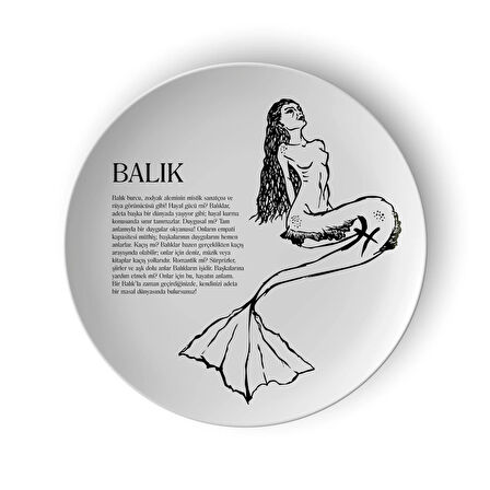 Balık Burcu Porselen Tabak