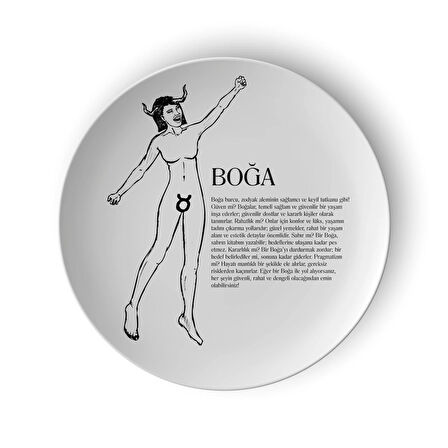 Boğa Burcu Porselen Tabak