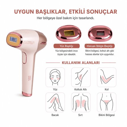 Beauty Professional 999.999 Flash Buz Başlıklı IPL Lazer Epilasyo