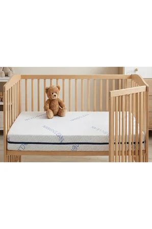 10Cm Süngerli Bebek Çocuk Beşik Yatağı Nano 70x130 Yıkanabilir Kılıflı Park Yatak Oyun Parkı