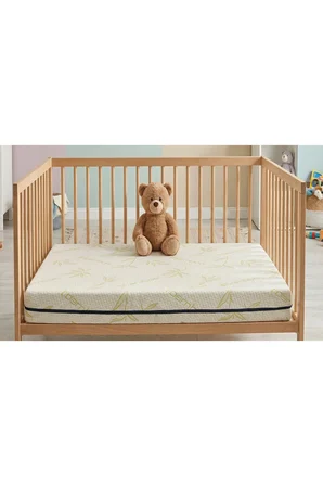 10Cm Süngerli Bebek Çocuk Beşik Yatağı Aloe 70x110 Yıkanabilir Kılıflı Park Yatak Oyun Parkı