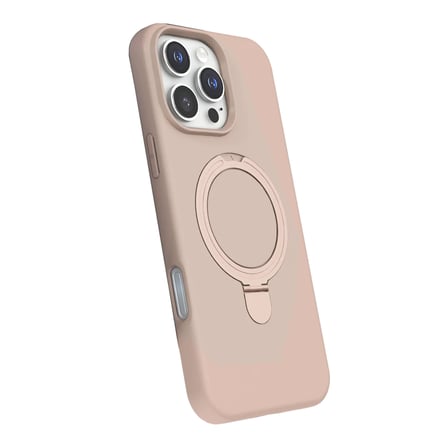 Apple iPhone 16 Pro Regal Magsafe Standlı Kapak - Çöl Titanyum