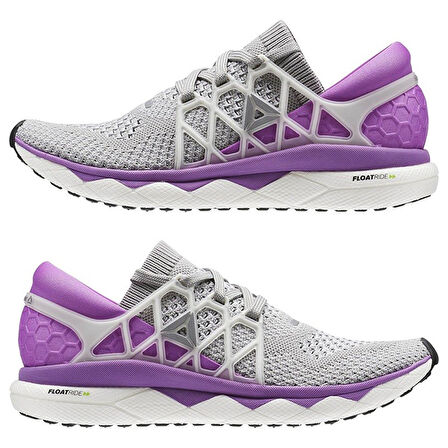 Reebok Floatride Run Utility Womens Walking Shoes Kadın Yürüyüş Koşu Ayakkabısı Gri Mor