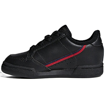 Adidas Continental 80 EL I Leather Kids Sneaker Hakiki Deri Lastik Bağcıklı Çocuk Günlük Spor Ayakkabı Siyah