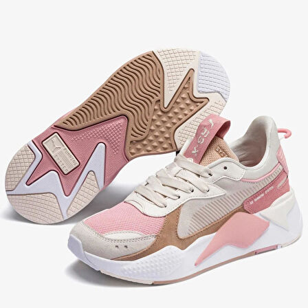 Puma RS-X Reinvent  Women Pink Leather Sneaker Siyah Kadın Hakiki Deri Günlük Spor Ayakkabı Pembe