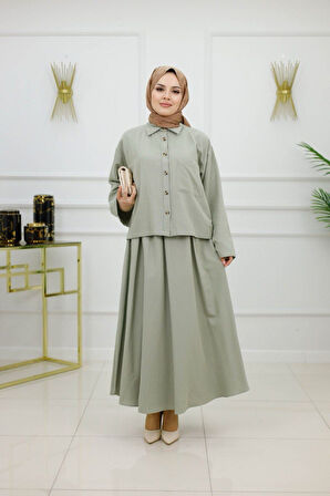 Kadın Tesettür 2'Li Takım Etek & Tunik