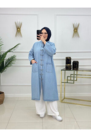 Kadın Tesettür Denim Kap