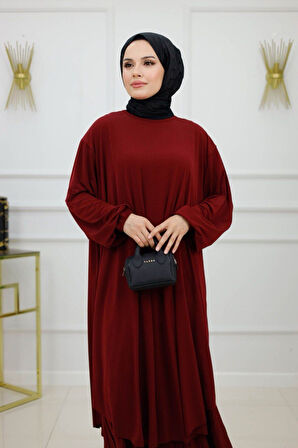 Kadın Tesettür Pantolonlu Takım 2'Li Takım Tunik & Pantolon