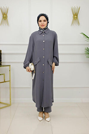 Kadın Tesettür Takım 2'Li Pantolon & Tunik Takımı