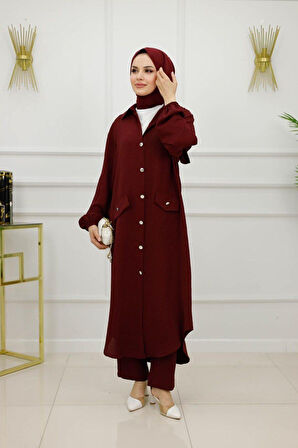 Kadın Tesettür Takım 2'Li Pantolon & Tunik Takımı