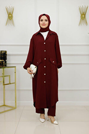 Kadın Tesettür Takım 2'Li Pantolon & Tunik Takımı