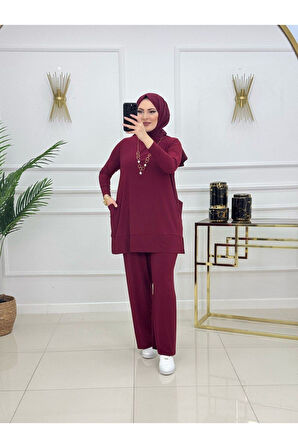 Kadın Tesettür Takım 2'Li Tunik Pantolon Takımı