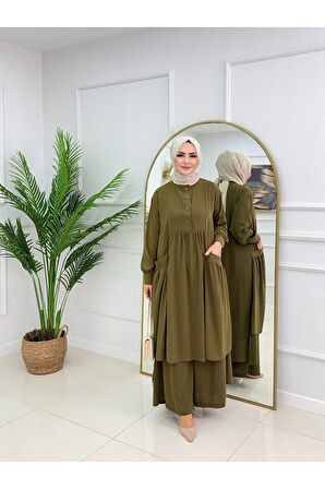 Kadın Tesettür Takım 2'Li Tunik & Pantolon Takımı
