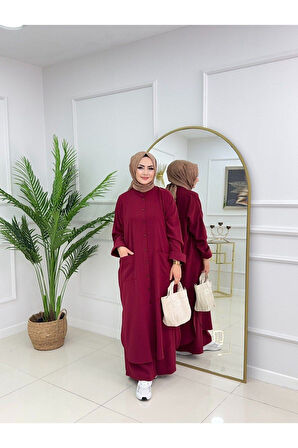 Kadın Tesettür Takım 2'Li Tunik & Pantolon Takımı