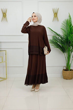 Kadın Tesettür Takım 2'Li Etek & Bluz Takımı