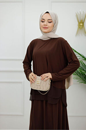 Kadın Tesettür Takım 2'Li Etek & Bluz Takımı