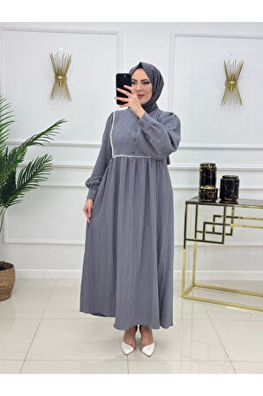 Kadın Tesettür Müslin Elbise