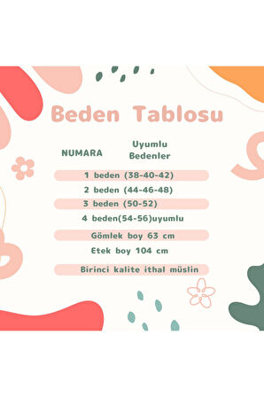 Kadın Tesettür Tkımı 2'Li Gömlek & Etek Takımı , Müslin Kumaş