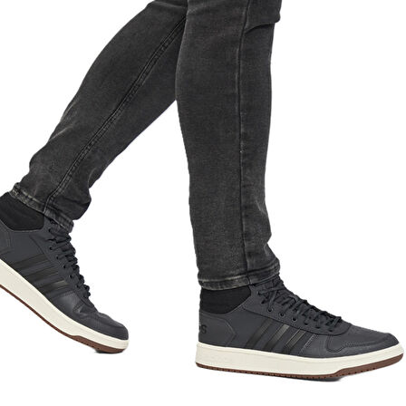 Adidas Hoops 2.0 Mid Erkek Spor Ayakkabı Siyah