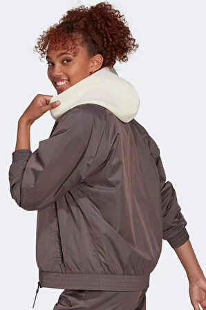 Adidas Women's New Woven Full Zip TT Jacket Kadın Bol Kesim Dokuma Spor Ceket Gül Kurusu