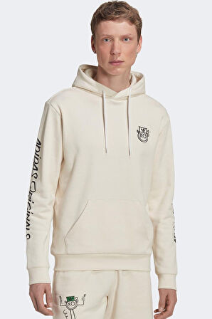 Adidas x André Saraiva Hoodie Erkek Kapüşonlu Sweatshirt Krem
