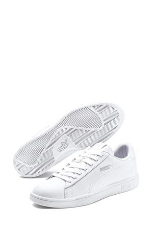 Puma Smash v2 Buck White Unisex Sneaker Günlük Spor Ayakkabı Beyaz
