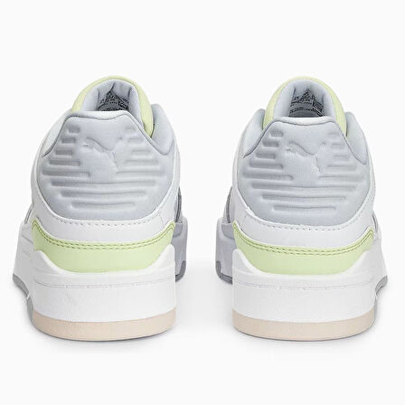 Puma Slipstream Women White Green Leather Sneaker Beyaz Yeşil Kadın Hakiki Deri Günlük Spor Ayakkabı