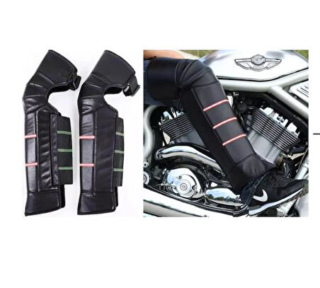 Bike sky Diz & Bacak Koruma Deri Reflektörlü Yağmur & Rüzgar & Soğuğa Karşı Yüksek seviye korumalı 