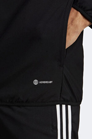 Adidas Sportswear Tiro 23 Stripe Hooded Zip Jacket Erkek Dokuma Kapüşonlu Spor Ceket Siyah