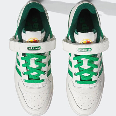 Adidas Forum Low Leather Unisex Sneaker White Green Unisex Hakiki Deri Günlük Spor Ayakkabı Beyaz Yeşil
