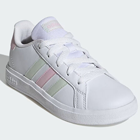 Adidas Grand Court Lifestyle Tennis Lace-Up Shoes Leather Sneaker Unisex Hakiki Deri Günlük Spor Ayakkabı Beyaz