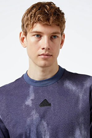 Adidas M Fi 3S T Mens Multicolored Antrenman T-Shirt Erkek Antrenman Tişört Mavi