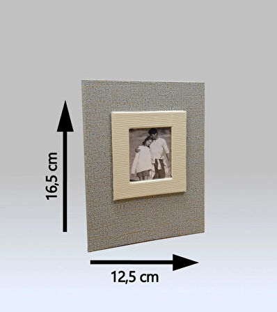 NRCN 10x15 cm 100'lük Koton Desenli Lüks Fotoğraf Albümü (Vizon)