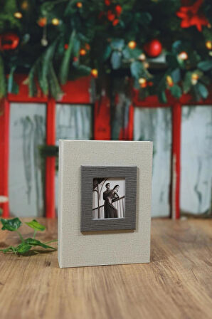 NRCN 10x15 cm 100'lük Koton Desenli Lüks Fotoğraf Albümü (Krem)