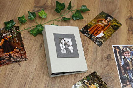 NRCN 10x15 cm 100'lük Koton Desenli Lüks Fotoğraf Albümü (Krem)