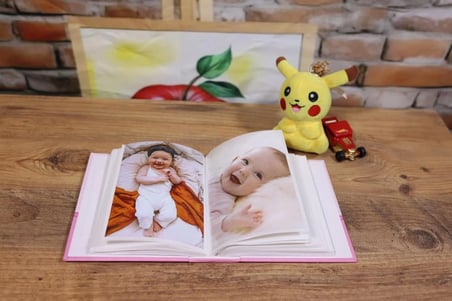NURCANIM 10x15 cm 100 Adet Fotoğraf Kapasiteli Bebek Fotoğraf Albümü (Pembe)