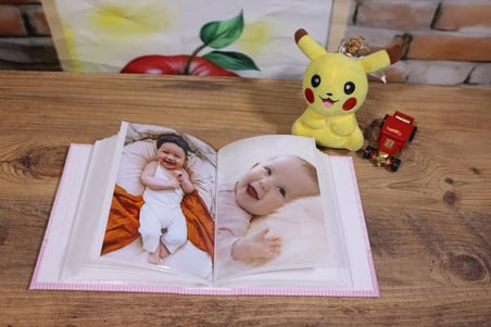 NURCANIM 10x15 cm 100 Adet Fotoğraf Kapasiteli Bebek Fotoğraf Albümü (Pembe)
