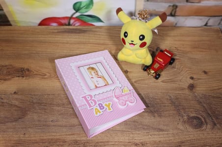 NURCANIM 10x15 cm 100 Adet Fotoğraf Kapasiteli Bebek Fotoğraf Albümü (Pembe)