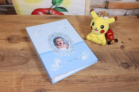 NURCANIM 10x15 cm 200 Adet Fotoğraf Kapasiteli Bebek Fotoğraf Albümü (Mavi)