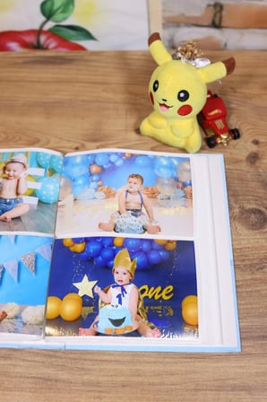 NURCANIM 10x15 cm 200 Adet Fotoğraf Kapasiteli Bebek Fotoğraf Albümü (Mavi)