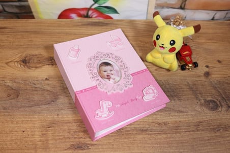 NURCANIM 10x15 cm 200 Adet Fotoğraf Kapasiteli Bebek Fotoğraf Albümü (Pembe)