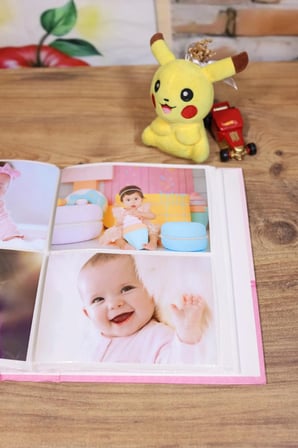 NURCANIM 10x15 cm 200 Adet Fotoğraf Kapasiteli Bebek Fotoğraf Albümü (Pembe)