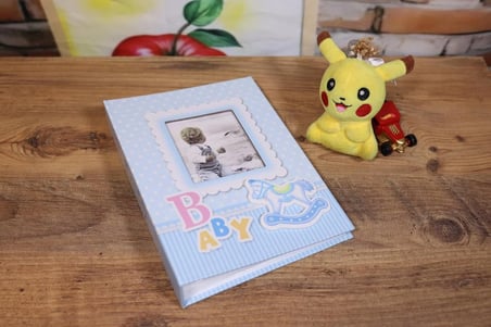 NURCANIM 10x15 cm 200 Adet Fotoğraf Kapasiteli Bebek Fotoğraf Albümü (Mavi)