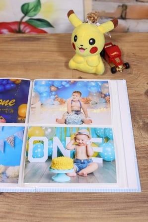 NURCANIM 10x15 cm 200 Adet Fotoğraf Kapasiteli Bebek Fotoğraf Albümü (Mavi)