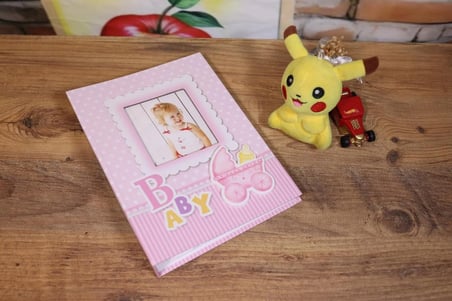 NURCANIM 10x15 cm 200 Adet Fotoğraf Kapasiteli Bebek Fotoğraf Albümü (Pembe)