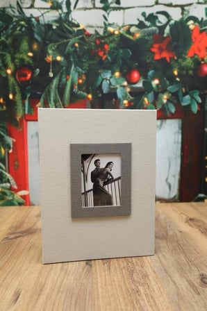 NURCANIM 10x15 cm 200'lük Koton Desenli Lüks Fotoğraf Albümü (Krem)