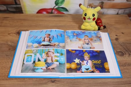 NURCANIM 10x15 cm 200 Adet Fotoğraf Kapasiteli Bebek Fotoğraf Albümü (Mavi)