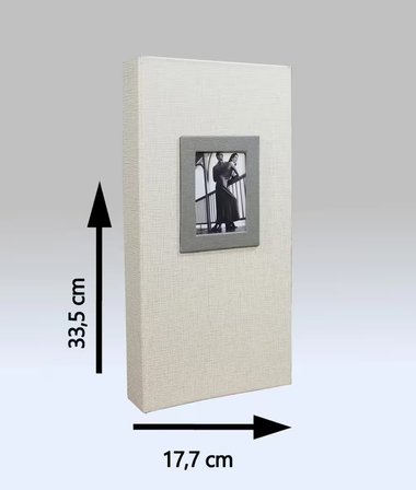 NRCN 10x15 cm 300'lük Koton Desenli Lüks Fotoğraf Albümü (Krem)