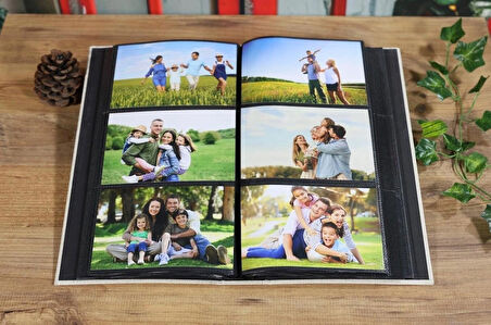 NRCN 10x15 cm 300'lük Koton Desenli Lüks Fotoğraf Albümü (Krem)